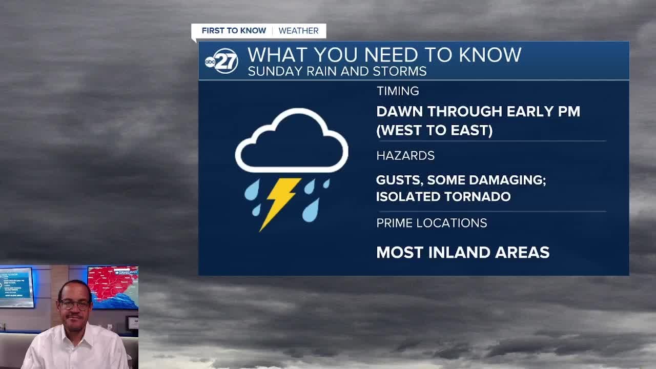 First to Know Weather: Sunday morning tornado watch - YouTube