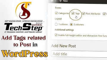Lecture 22 | Add Tags related to post in WordPress | WordPress |  TechStep Sahiwal