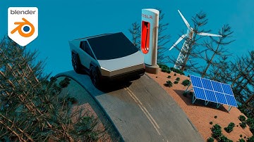 CYBERTRUCK (Tesla) - Blender Animation