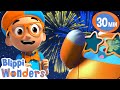 Blippi Learns About Fireworks 🎇 Blippi Wonders | Learning |Cartoons For Kids | After School Club