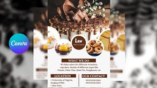 How to design a flyer for your bakery business on Canva | Pauldesignedit Tutorial screenshot 3