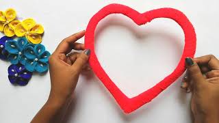 Easy Heart Making With Wool - Amazing Valentine's Day Craft Ideas - How to Make Yarn Heart
