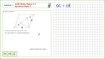 GCSE Maths EDEXCEL Higher Specimen     Paper 3   Q13 Geometry problems