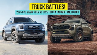 2025 Toyota Tacoma Trailhunter vs 2025 BYD Shark PHEV Compared | Truck Battles! | MotorNation