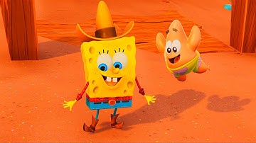 Spongebob Squarepants The Cosmic Shake Walkthrough Part 1 - Wild West Jellyfish Fields