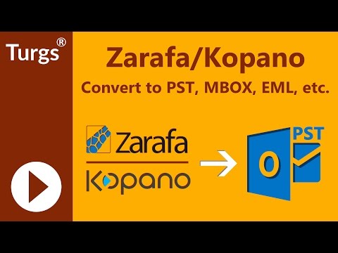 Turgs Zarafa (Kopano) Migration Tool - Convert Zarafa to Outlook, Thunderbird, Adobe PDF, etc.