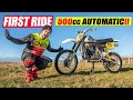 Riding an automatic 500cc 2 stroke dirt bike