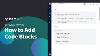 How to Add Code Blocks?