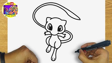 HOW TO DRAW MEW FROM POKEMON