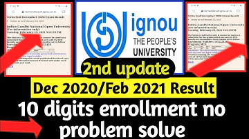 ignou result update 2020|ignou dec/feb 2021 exam result 2nd update declare|ignou result