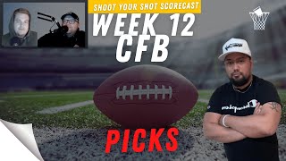 SHOOT YOUR SHOT SCORECAST: Weekly NCAA Football Betting Picks Week 12