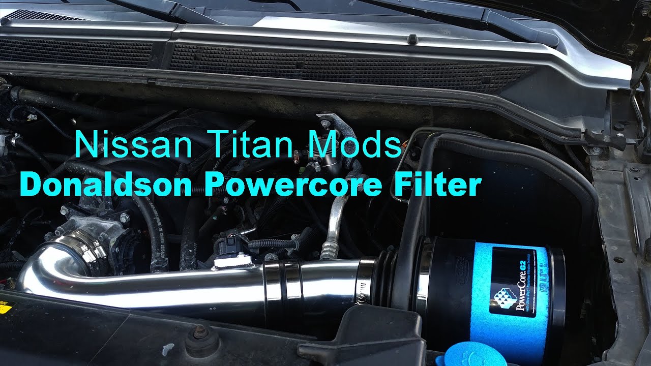 Donaldson Powercore Intake System Donaldson Powercore Filter Installed on my Nissan Titan Spectre Cold ...