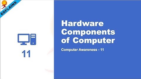 Computer Awareness 11 Hardware Components of Computer