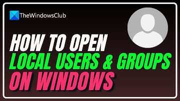 How to open Local Users and Groups on Windows 11