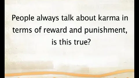 Sadhguru People always talk about karma in terms of reward and punishment