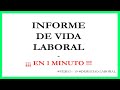 INFORME DE VIDA LABORAL ¡¡¡EN 1 MINUTO!!!