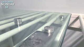 How to remove glue from tempered glass table.