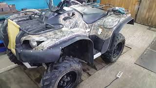 YAMAHA GRIZZLY -700 2013 г.в. с пробегом 14422 км. Очень редкая поломка! Демонтаж заднего редуктора