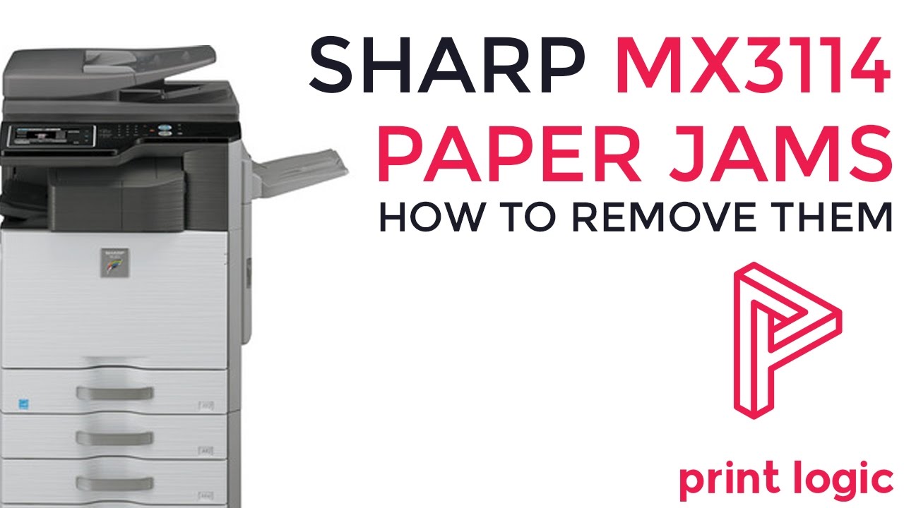 Sharp MX3114 Paper Jams - YouTube