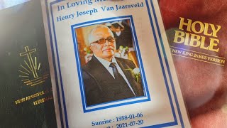 In Loving Memory of Henry Joseph Van Jaarsveld