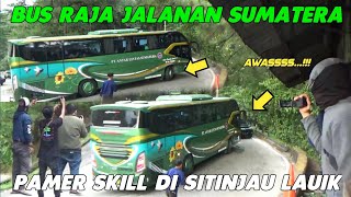 LUAR BIASA !!! Bus A.L.S Dari Medan Melintas Di Sitinjau Lauik, Sang Sopir Pamer Skill Di Tanjakan