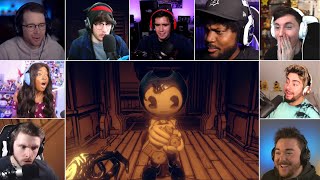 YouTubers Reaction To Meeting Bendy | Bendy and the Dark Revival