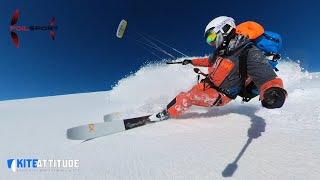 Snowkiting - flying in Norway - Flysurfer Peak5 4/6/8m - Kite Attitude carbon bars