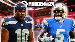 Chargers Joshua Palmer vs. Seahawks Uchenna Nwosu | INSANE MADDEN ENDING