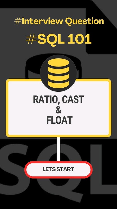 SQL Ratio Cast & Float #sql #interview #database #dataanalytics #tech # ... image.