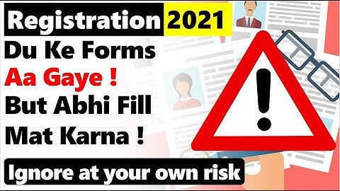 DU form fill up common mistakes I DU registration ke time mistake na kare I avoid these mistakes