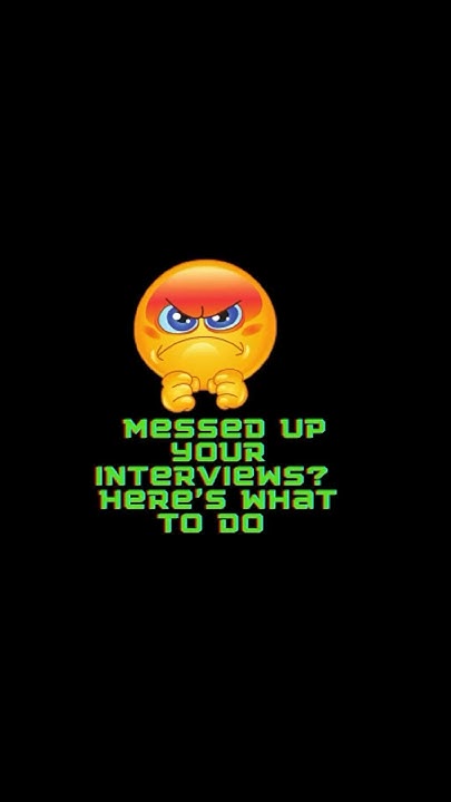 how-to-recover-from-a-bad-interview-interview-personaldevelopment