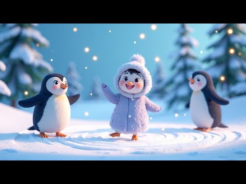 7 Little Penguins Slide Slide – Ice Dance! | Penguin Counting Song for ...