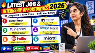Full 💼 LATEST JOB & INTERNSHIP OPPORTUNITIES 2026 micro1 Twilio Siemens Gamesa Netomi EY Accenture Update