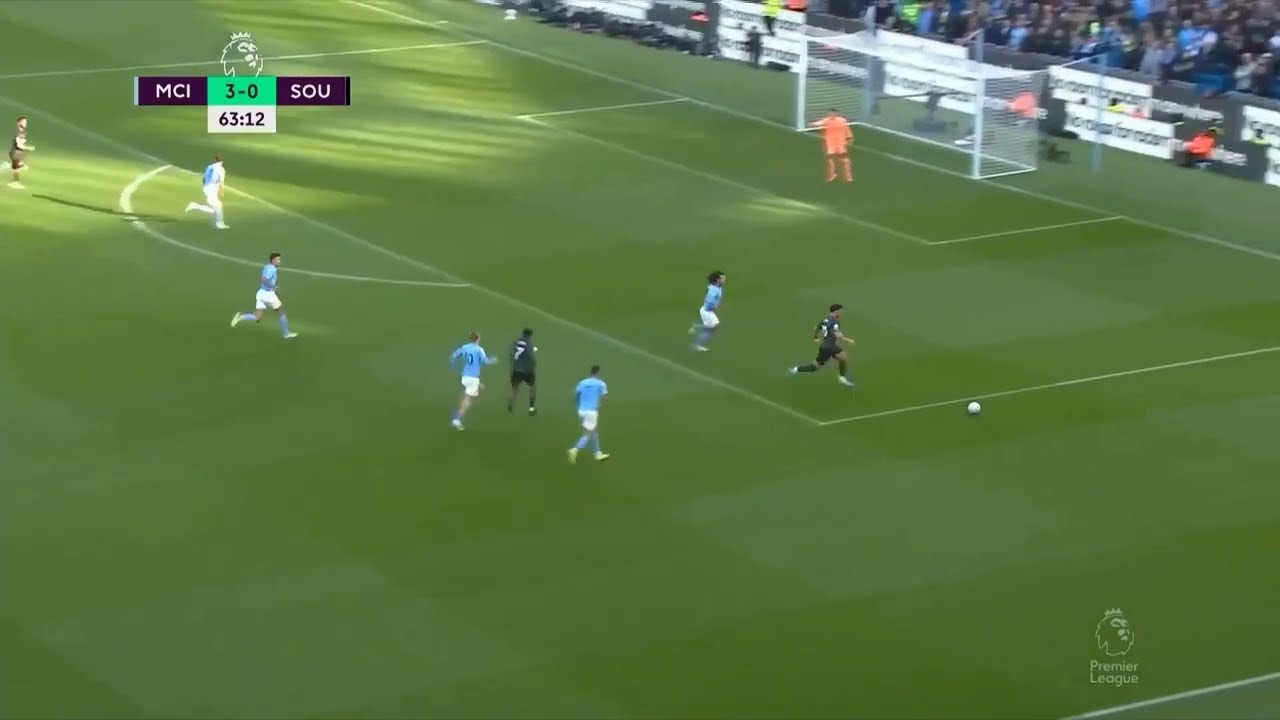 Manchester City Southampton 2022 4-0 Man City Defending Shape vs Crosses