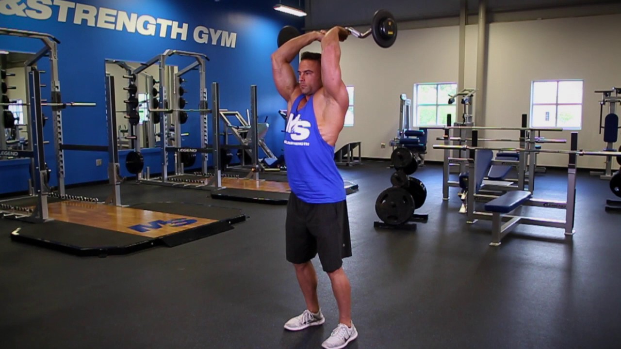 Standing Barbell Tricep Extension