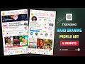 Instagram profile hand drawing ai prompt | Crayon style ai photo editing | Trending photo editing