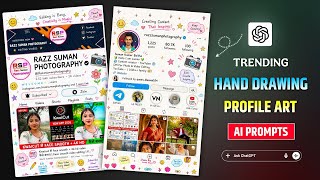 Instagram profile hand drawing ai prompt | Crayon style ai photo editing | Trending photo editing