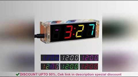 Colorful DIY Digital Clock Kit Display Date Week Temperature Alarm Soldering Project Learning Practi