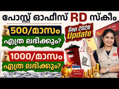 Post Office RD 2026 : Interest, Penalty, Loan, Tax Rules & Premature Closure Details in Malayalam