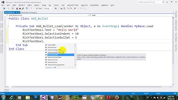 Adding Bullets to richtextbox in VB NET 2012
