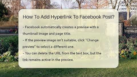 How To Add Hyperlink To Facebook Post? - Everyday-Networking
