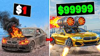 $1 to $1,000,000,000 FLYING BMW Ramp Car in GTA 5!