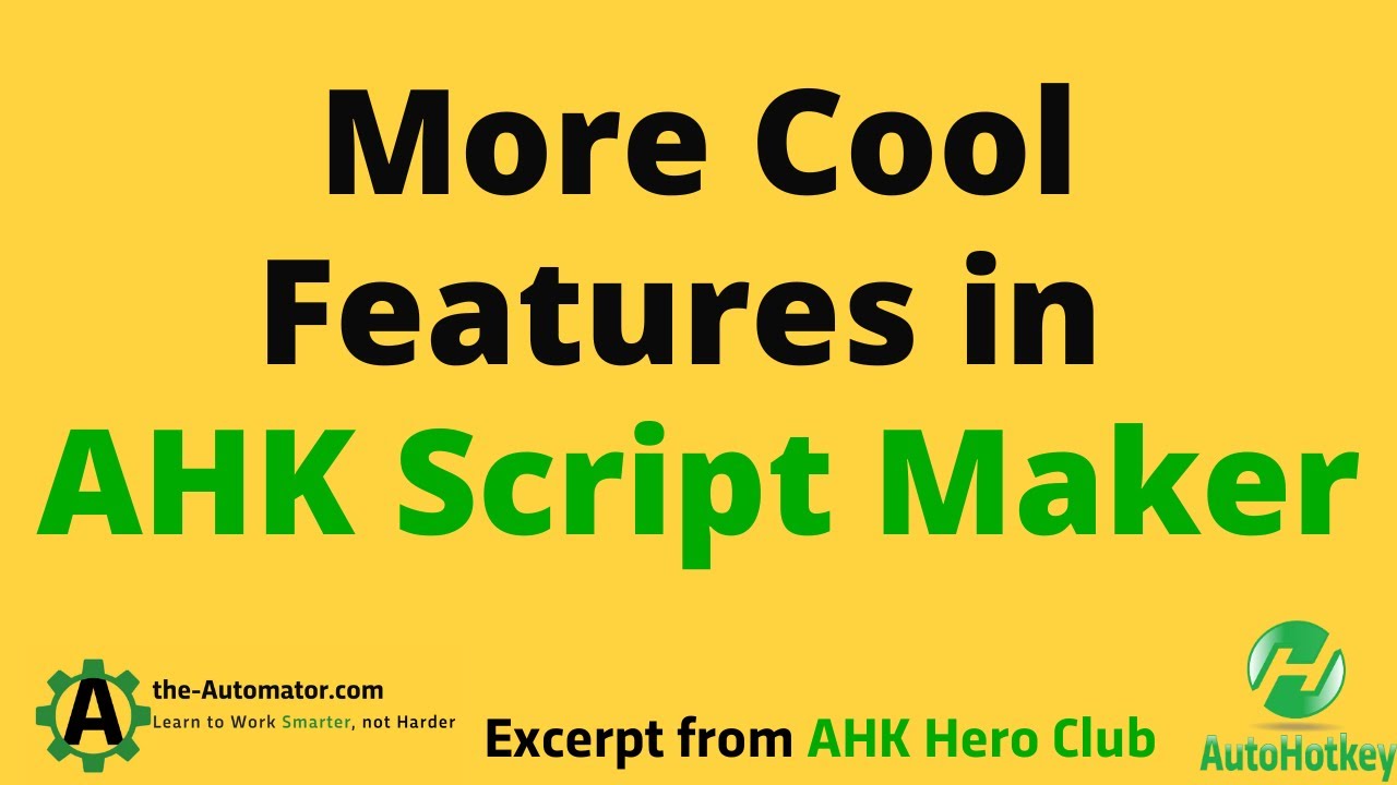 Update on AHK Script Maker: Cool new Features - YouTube