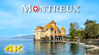 Монтрё Швейцария 4K 🇨🇭 ЭКЗОТИЧЕСКИЙ швейцарский курортный город! (живописная прогулка)