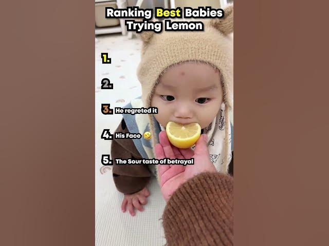 Ranking Best Babies Trying Lemon 🍋
