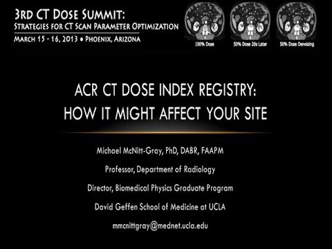 ACR CT Dose Index Registry  How it Might Affect your Site