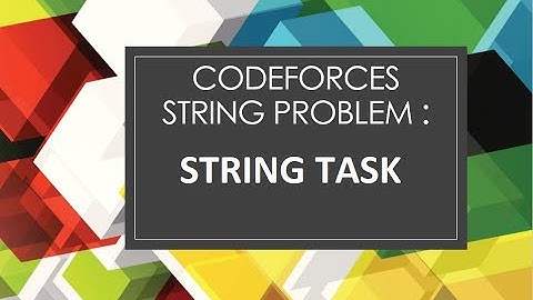 String Task | Codeforces Beta Round #89 (div 2) |  C++ Programming