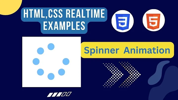 Create CSS Spinner  Animations step by step | CSS Preloaders | CSS  Animation effects |CSS tutorials