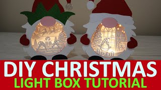 How to Make a Christmas Gnome Light Box with Your Cricut