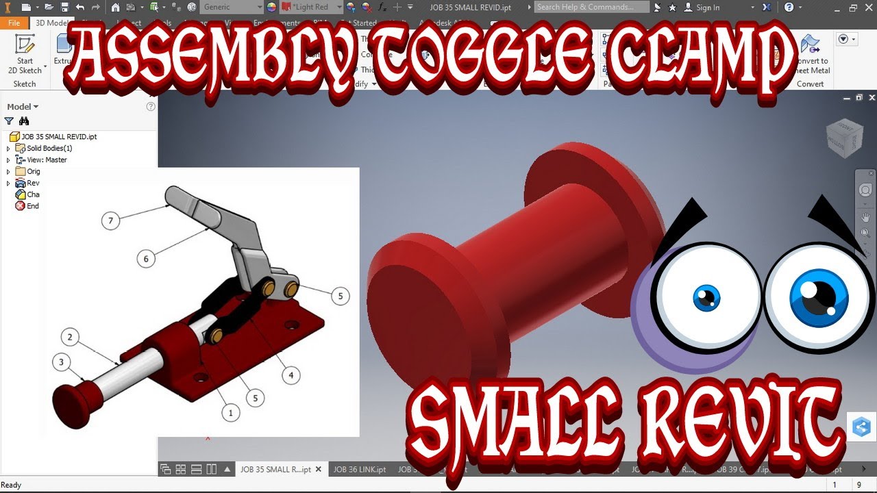 Tutorial Toggle Clamp Small Revit Inventor Autodesk Part 6 YouTube